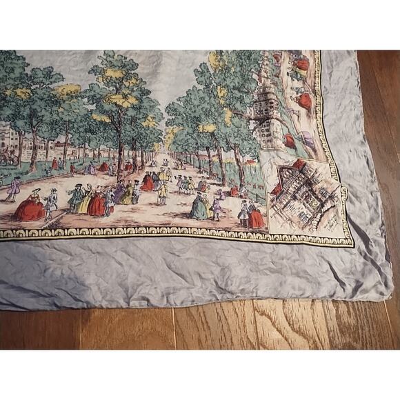Liberty of London Scarf colonial print ladies gentlemen square 26 x 27 gray red - Picture 3 of 10